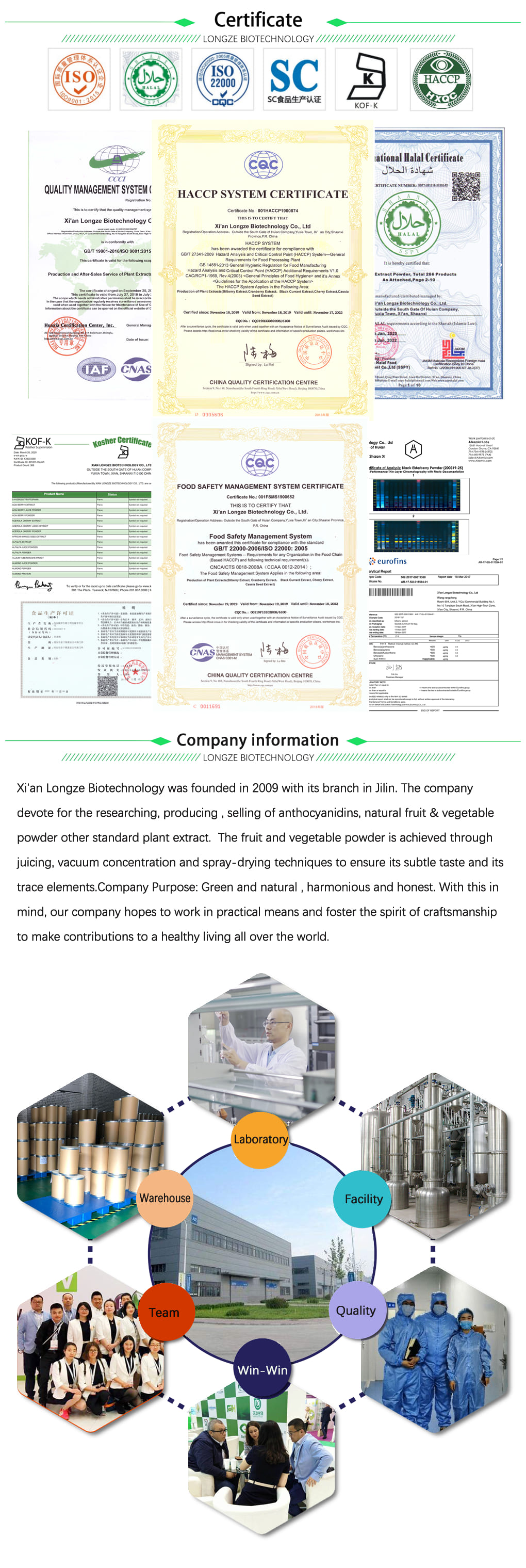 1.1Certificates&Company information 1.1Certificates&Company information