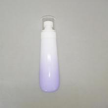 Violet glass pump bottles