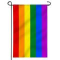 100% polyester custom digital printing rainbow garden flag