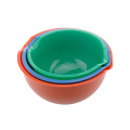 3PCS Plastic Kitchen Salad Mixing Bowl Set