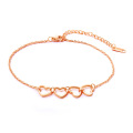 Latest rose gold anklet designs online shopping