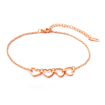 Latest rose gold anklet designs online shopping