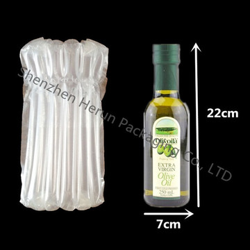 Paquete de botella de vidrio con bolsas de embalaje de columna de aire de alta calidad