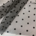 Flocked DOT Mesh Fabric for Dress and Decoration