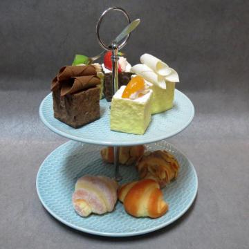 2 Tier Ceramic Cake Stand Platter