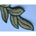 custom beautiful water soluble embroidery flower patches