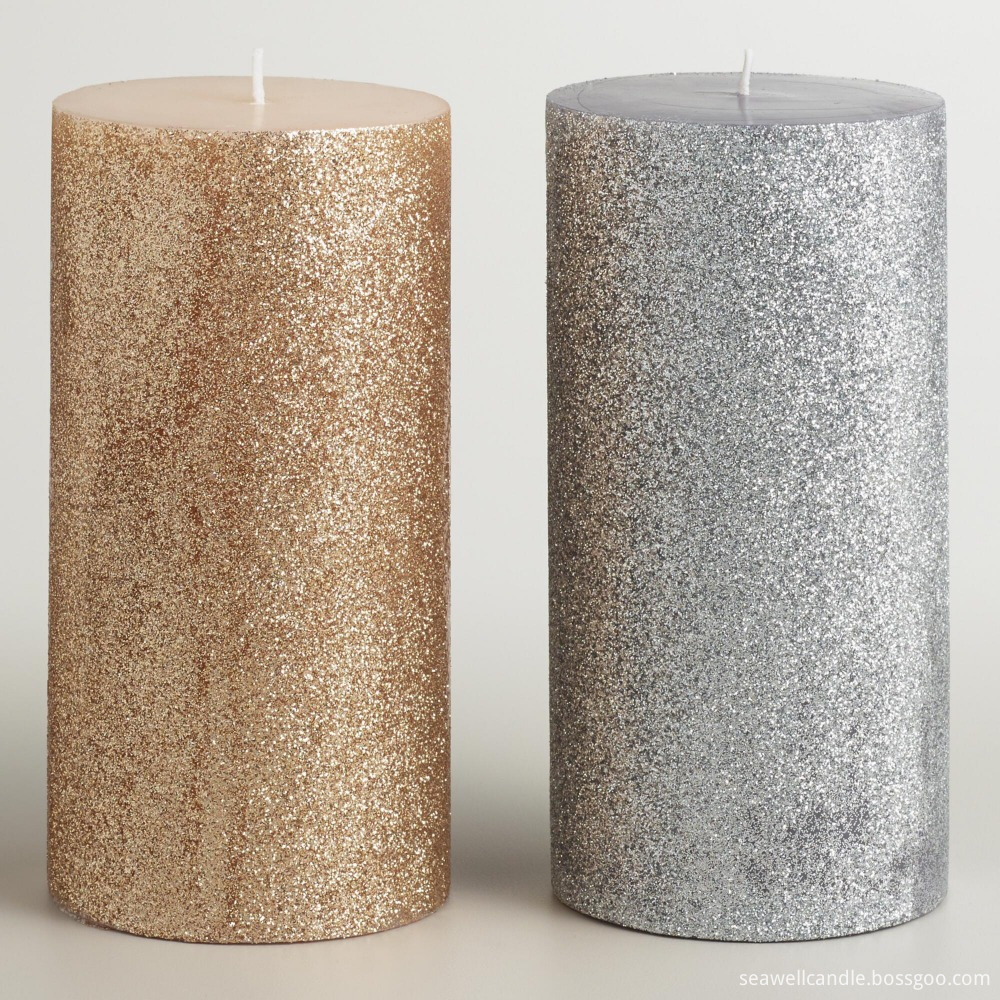 Wholesale Metal Paint Column Wax Aromatherapy Candle 2