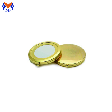 Metal custom gold foldable packet makeup mirror