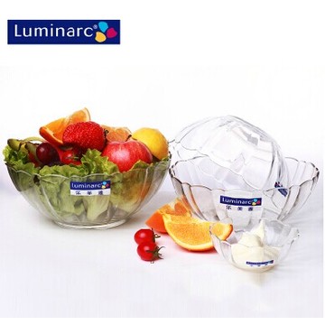 Luminarc tamanho grande flor de lótus salada de vidro tigela (e9986)