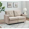 Modern Linen Fabric with Reversible Chaise L-Shaped Couch