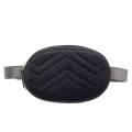 Quilted Women Fashion Waist Bag with Two Belts