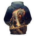 Sweat à capuche en colère Tiger 3D