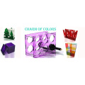 Customized colour acrylic wine display rack stand