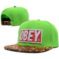 obedecer ajustable algodón snapback sombreros y gorras marca hip pop gorra de béisbol para el sombrero de sol de moda hombres