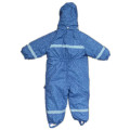 Luz azul overoles impermeables reflectantes con capucha para bebés y niños