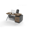 modern  L-shaped office desk wooden