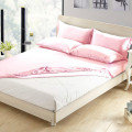 3Pcs Luxury Silk Bedding Fitted Sheet Pillowcases Set