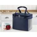 Dark Blue Oxford Fabric Square Tote Lunch Bag