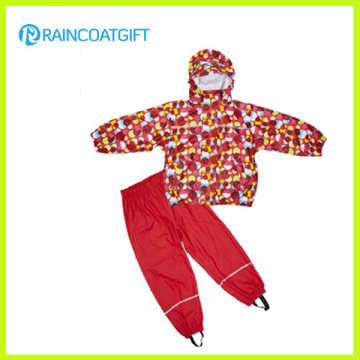 Пуловеры для печати PU Kids Rainwear Rpu-008