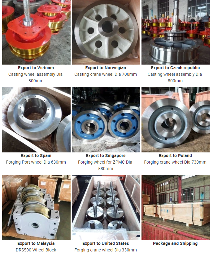 Steel Forging Gear Shaft Crane Wheel With Shaft