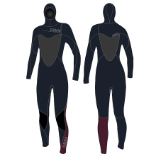 Seaskin Women 5/4/3mm Hooded Chest Zip Fullsuit Wetsuits