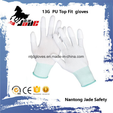 13G Polyester Palm White PU Coated Glove En 388 4131