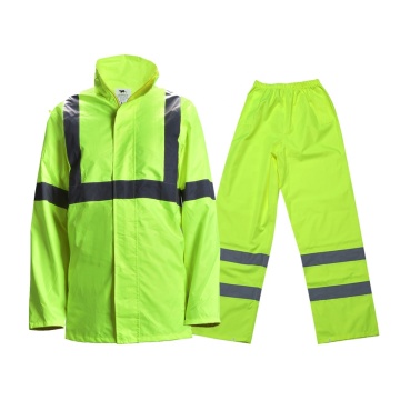 2024 Top Clother Workwear Safety Reflect Chaqueta de lluvia reflectante