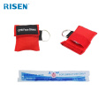 Personal Protection Red CPR Mask Keychain Pouch