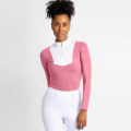 Pink Long Sleeve Horse Riding Womens Clothing Base Layer Top