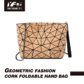 Geometric cork bag wood crossbody messenger cork custom crossbody bag shoulder bag