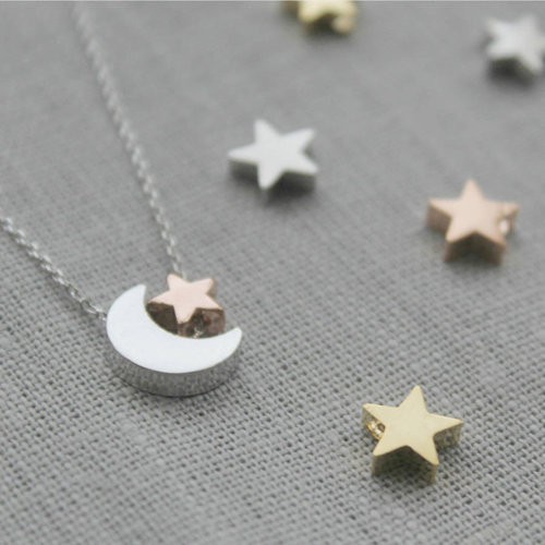 Moon and Star Pendant