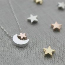 Fashion Jewelry Stainless Steel Moon and Star Pendant