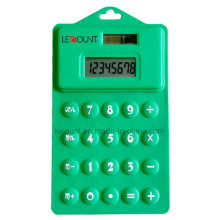 8 Digits 14.5cm Dual Power Silicon Foldable Soft Calculator with Hanging Hole (LC514)