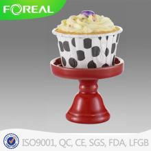 Couleur rouge métallique Cupcake Stand