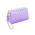 Custom Logo Luxury Cute Polka Dots PU Makeup Cosmetic Case Bag