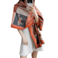 Womens Autumn Winter Thicken Printed Shawl Scarf Muffler