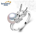 Real Freshwater Pearl Ring 9mm Button Pearl Ring Latest Pearl Ring Design