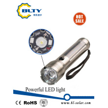 Linterna solar recargable con panel solar y LED