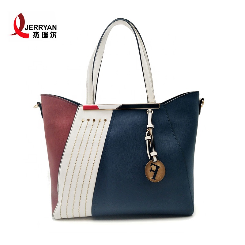 red leather tote