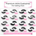 mink stripe eyelashes custom logo mink fur eyelash