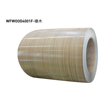 Wood grain metal laminate sheets