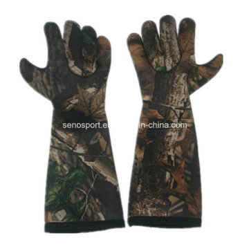 Alta Qualidade Atacado Camo Neoprene Pescando Luva Longa (SNNG05)