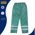 Vert Polyester 300d Oxford avec revêtement en PU Pantalons pluie Pantalons imperméables