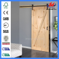 JHK-SK07 - Puerta de granero de madera maciza, estilo coctelera, 18 pulgadas