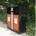 Steel-Wood Outdoor Separate Garbage Bin (C6600)