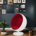 White Fiberglass Shell Ball Chair fabric