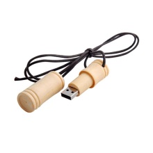 Wood pendant with necklace USB Stick 8GB 16GB