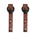 Industrial Barn Sliding Wood Door Hardware Set Roller Rust Style