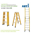 A type steps fiberglass ladder
