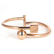 Wholesale Stainless steel Lady Rose Gold Cuff Bracelet  Bangle